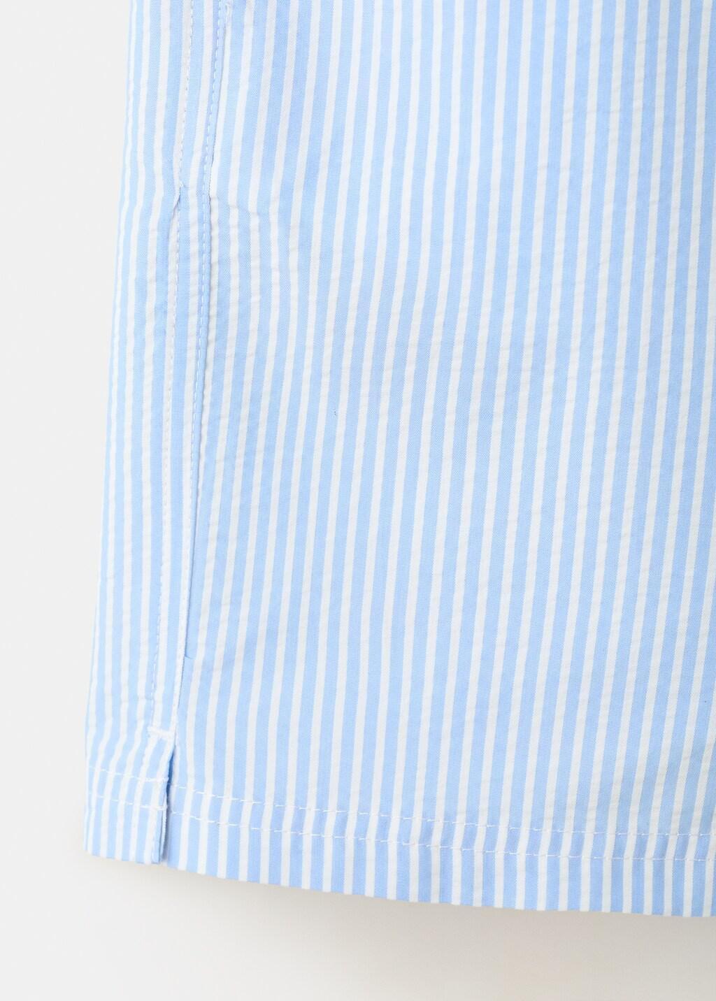 Blue Lt Pastel Seersucker Striped Swimsuit, Light-Pastel Blue, large image number 5