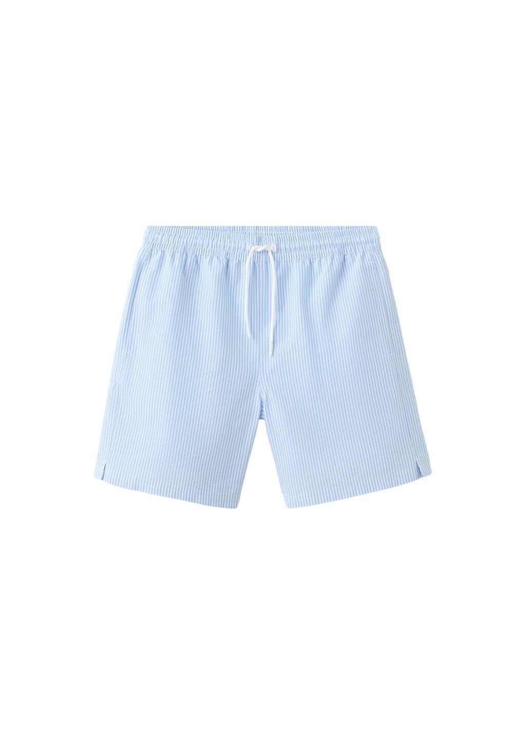 Blue Lt Pastel Seersucker Striped Swimsuit, Light-Pastel Blue, large image number 6