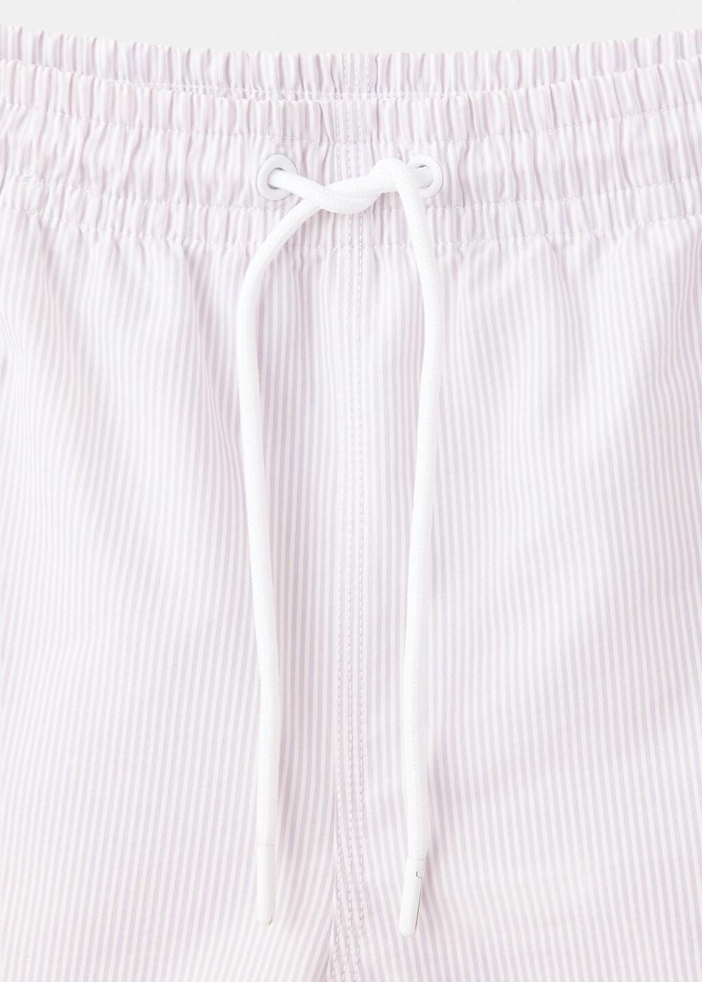 Purple Seersucker Striped Swimsuit, Light-Pastel Purple, large image number 1