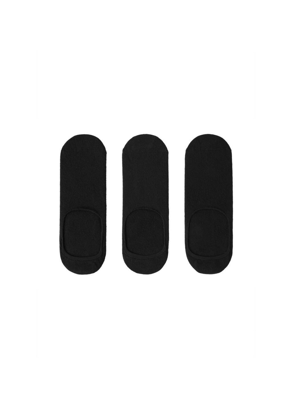 BLACK 3-pack of invisible socks, Black, large image number 3