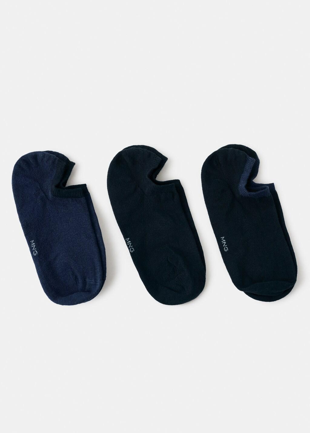 Blue Ankle Socks, Set Of 3, Navy, large image number 3
