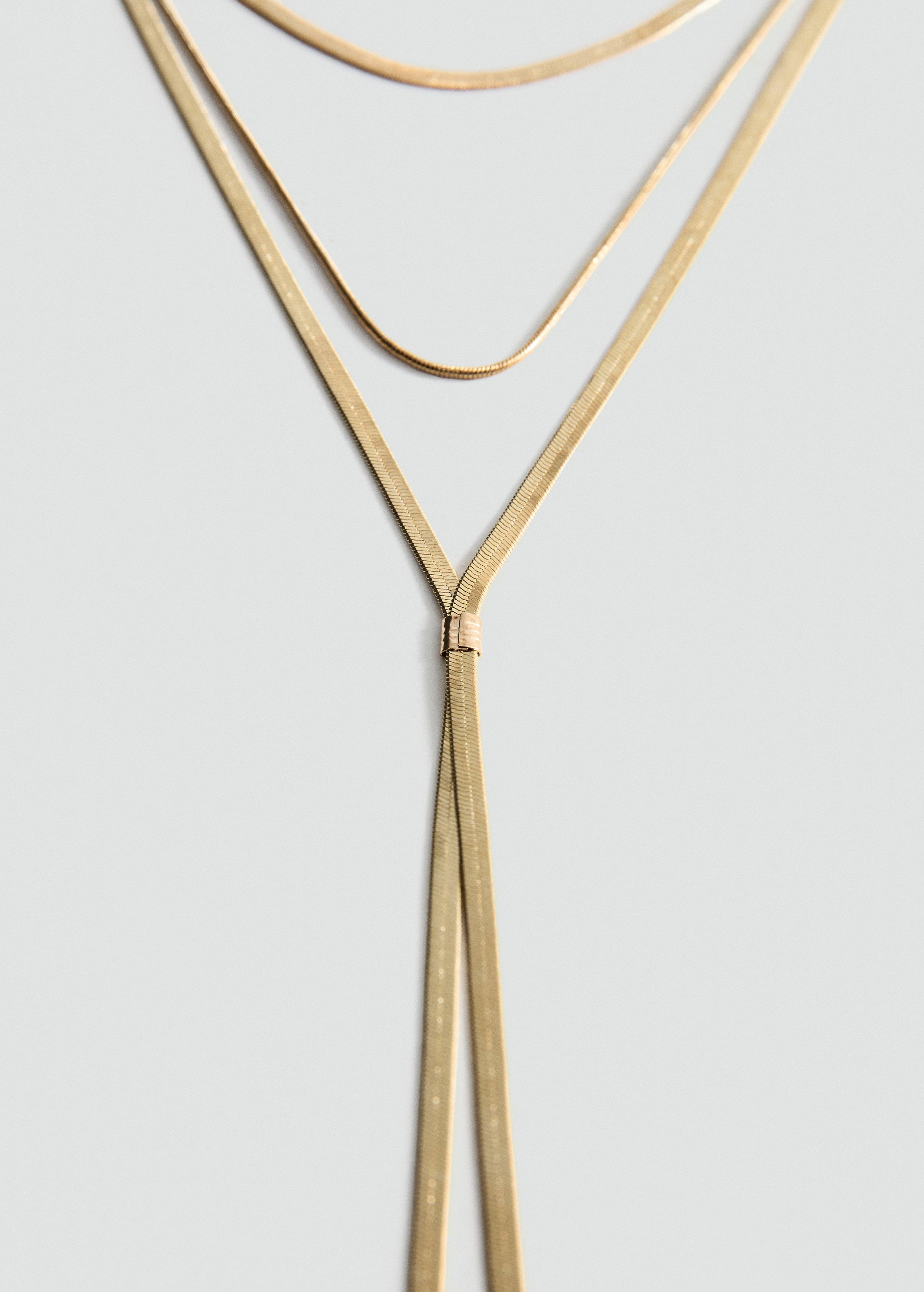 Gold Long Triple Necklace, Gold, large image number 3