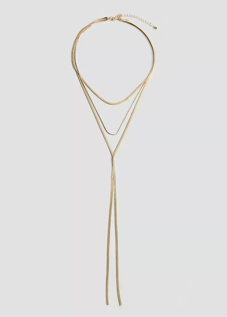 GOLD Long triple necklace, Women, Gold, large image number 4