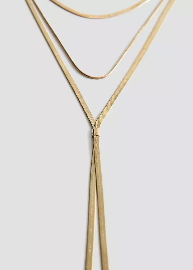 GOLD Long triple necklace, Women, Gold, large image number 5