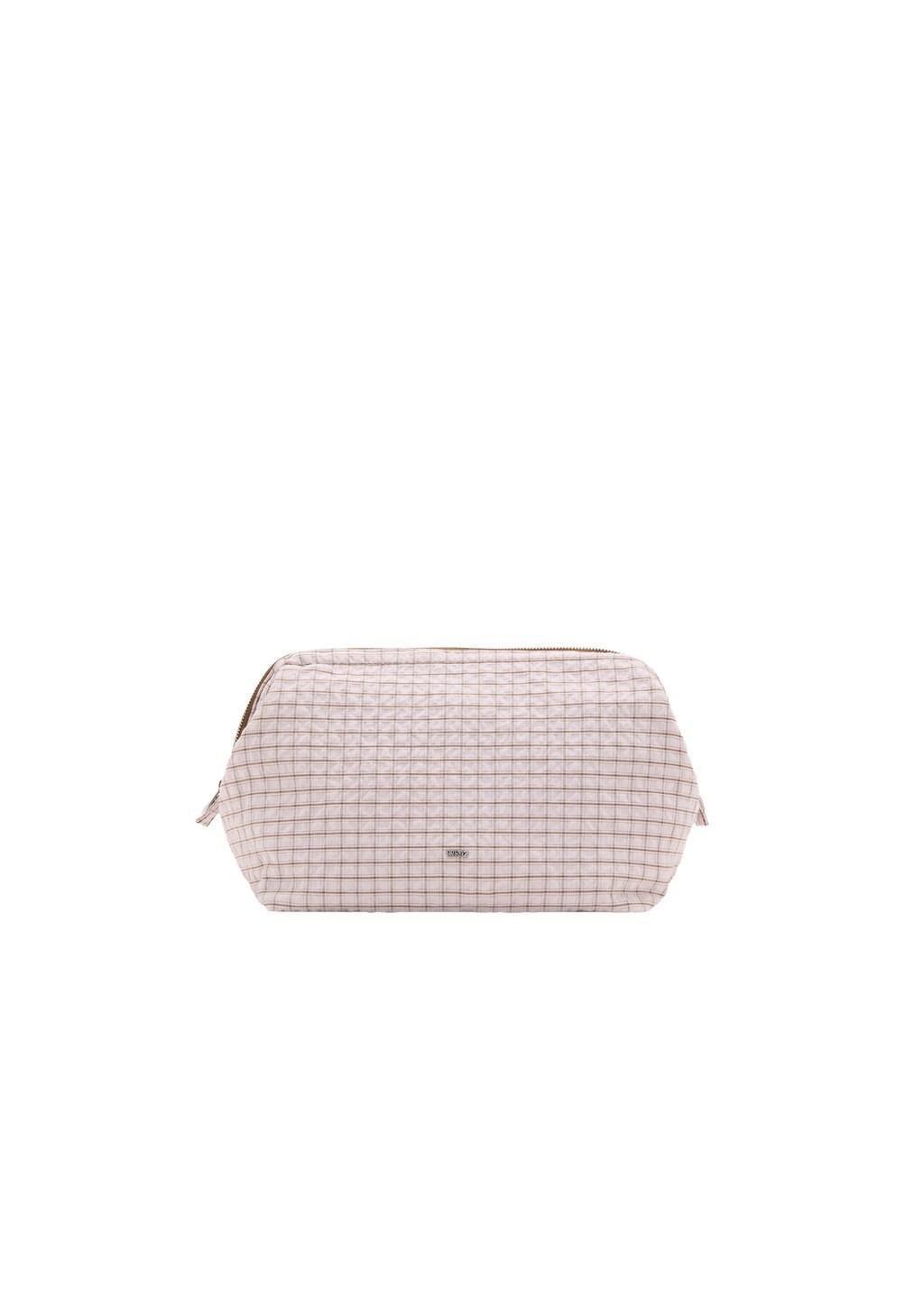 PINK Checked cotton wash bag, Pink, large image number 2