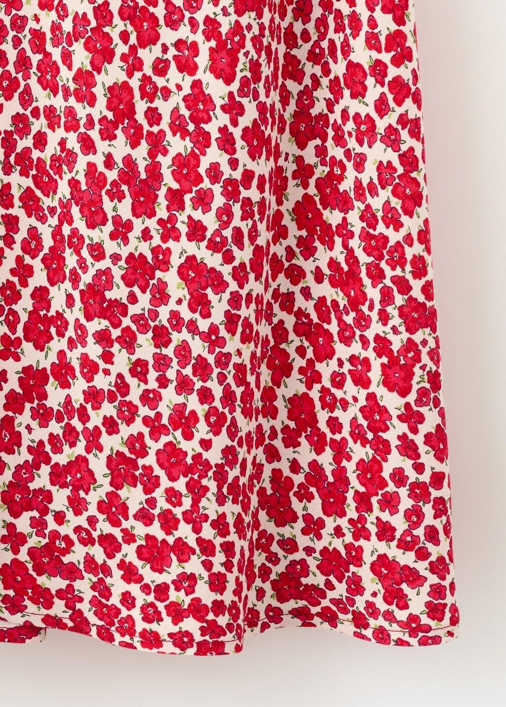 Beige V-Neck Print Dress, Light Beige, large image number 2