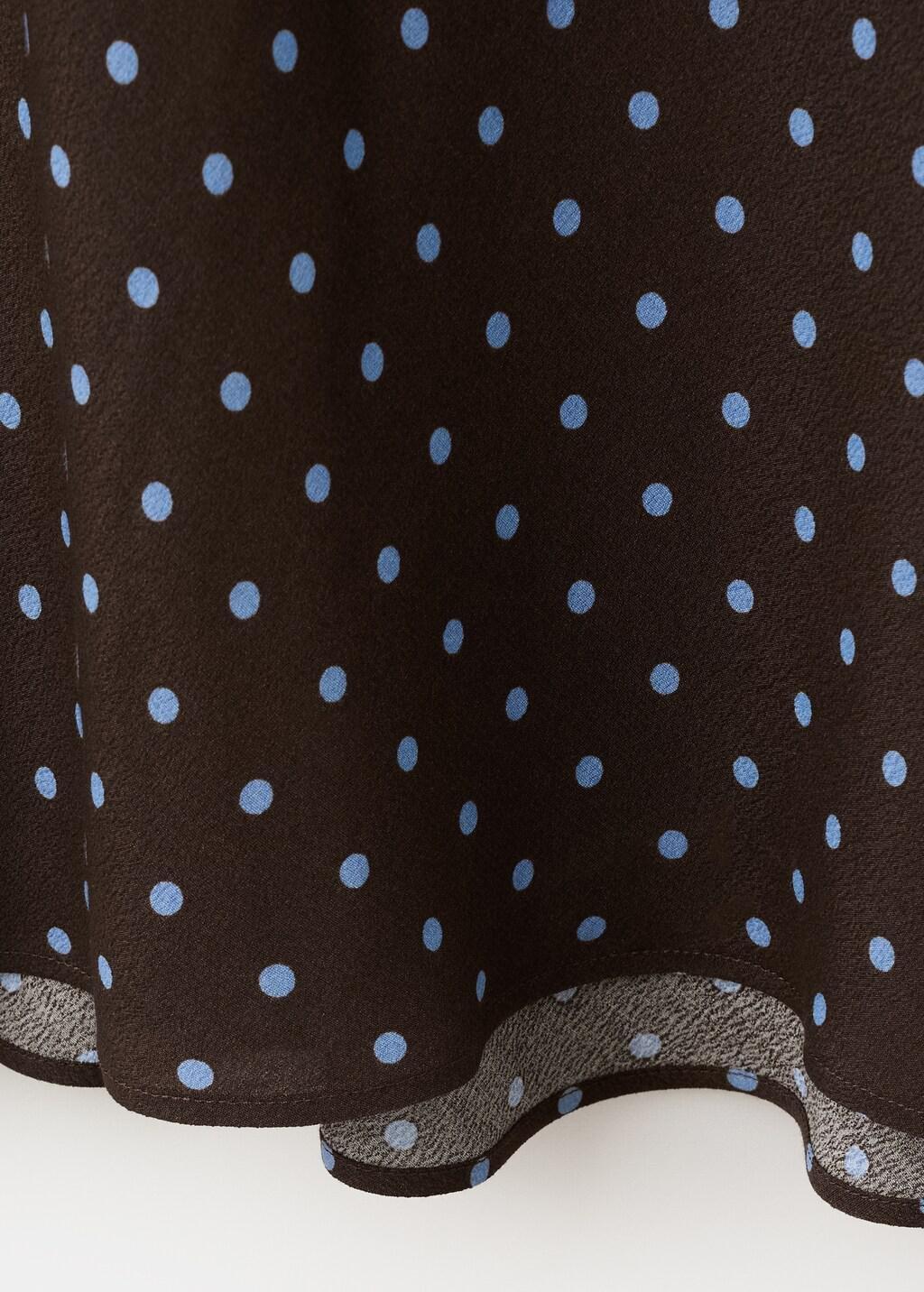 Brown V-Neck Print Dress, Dark Brown, large image number 1