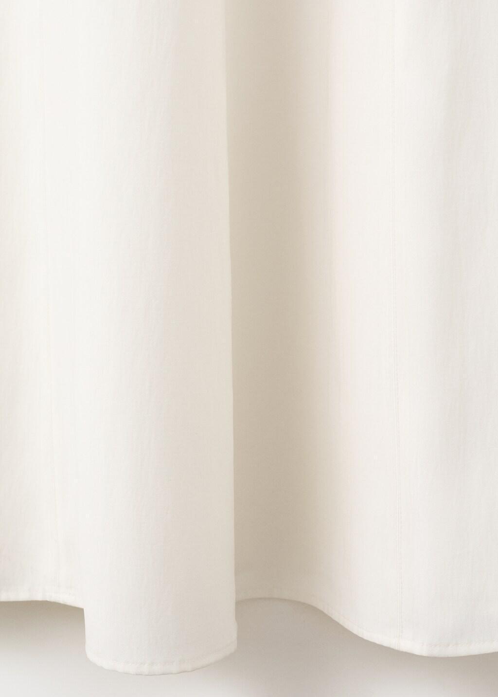 Cream A-Line Dress With Seam Detail, Light Beige, large image number 1