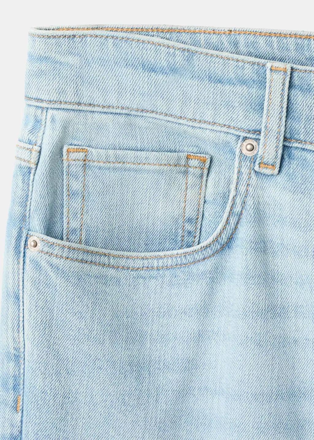 Blue Ben Cropped Tapered-Fit Jeans, Open Blue, large image number 5