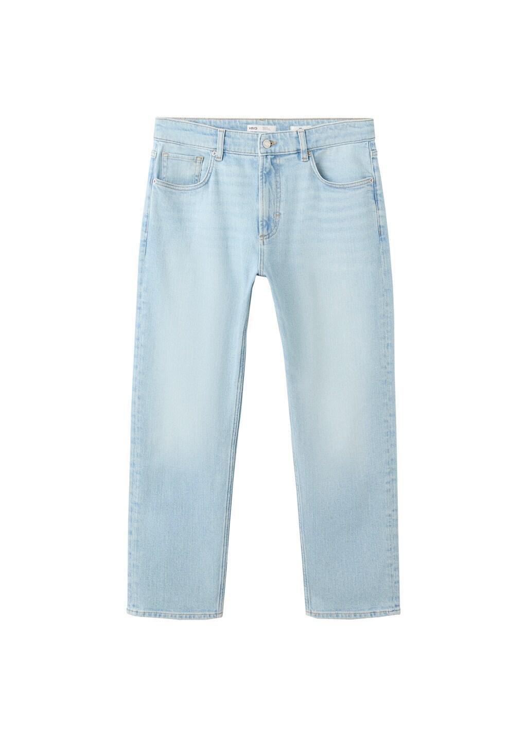 Blue Ben Cropped Tapered-Fit Jeans, Open Blue, large image number 6