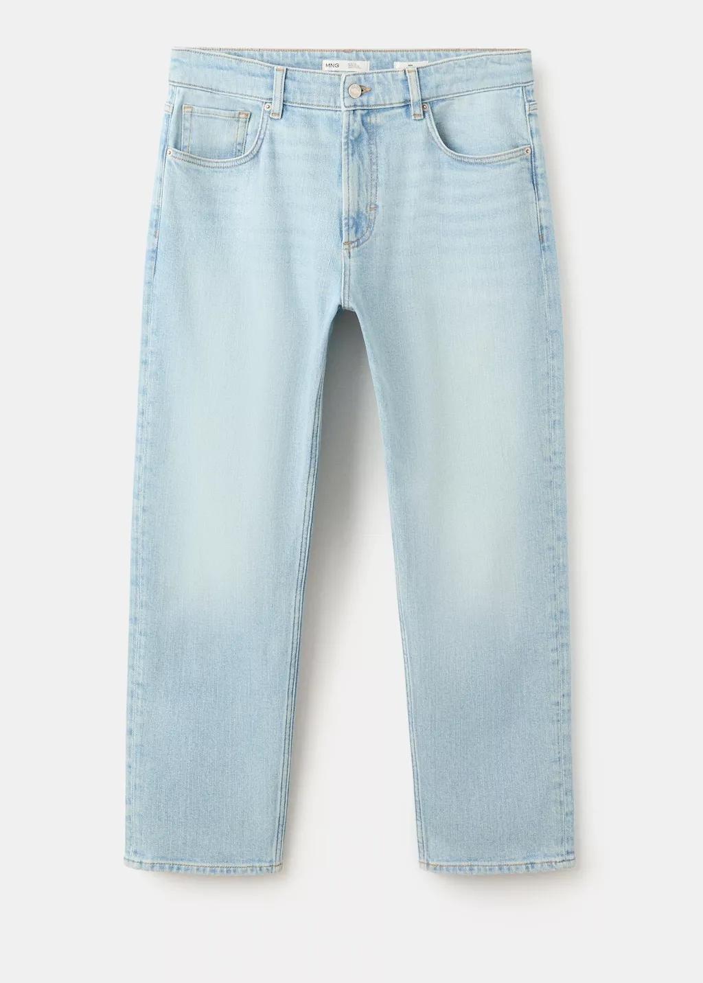 Blue Ben Cropped Tapered-Fit Jeans, Open Blue, large image number 7