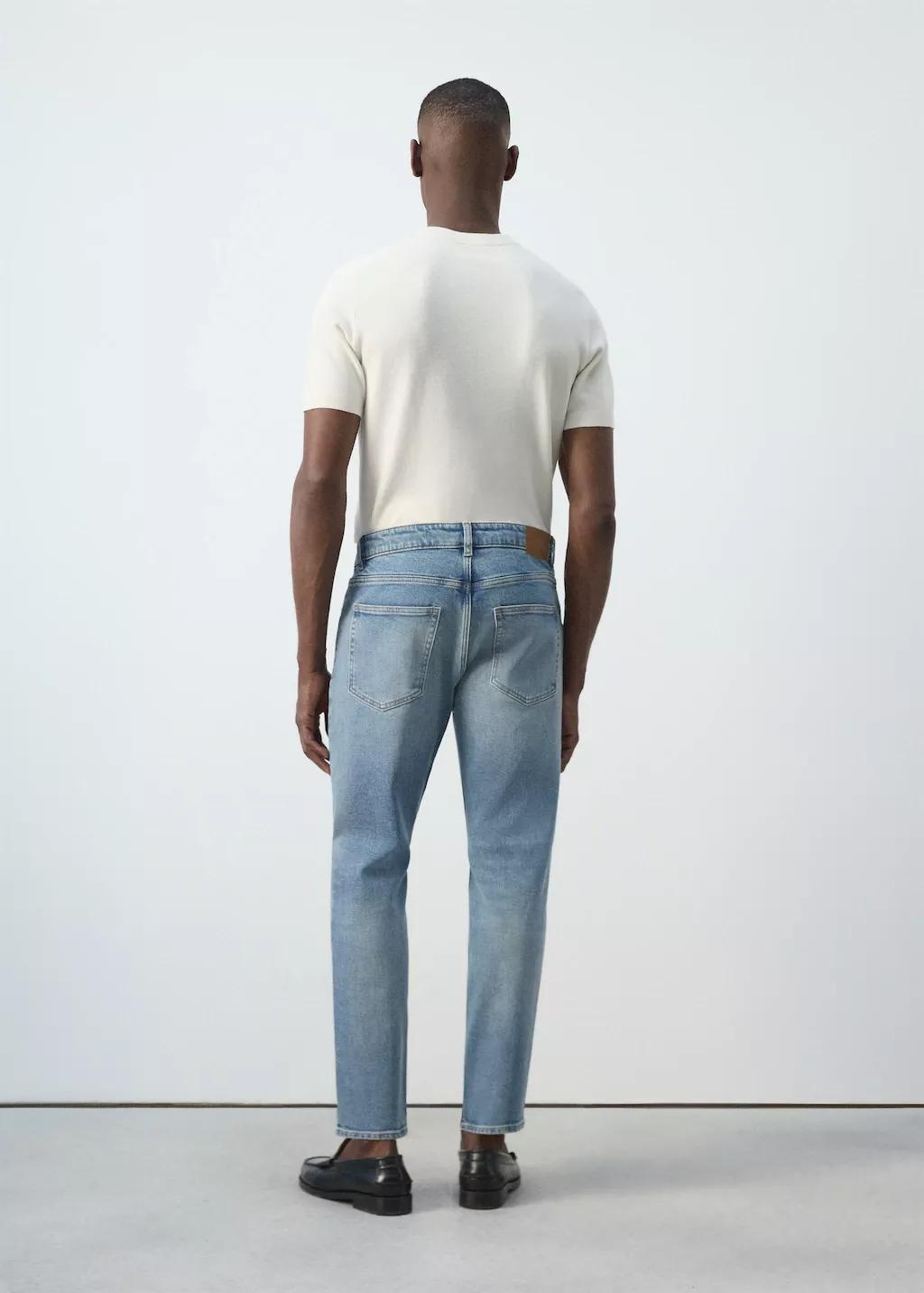 BLUE Ben cropped tapered-fit jeans, Open Blue, large image number 2