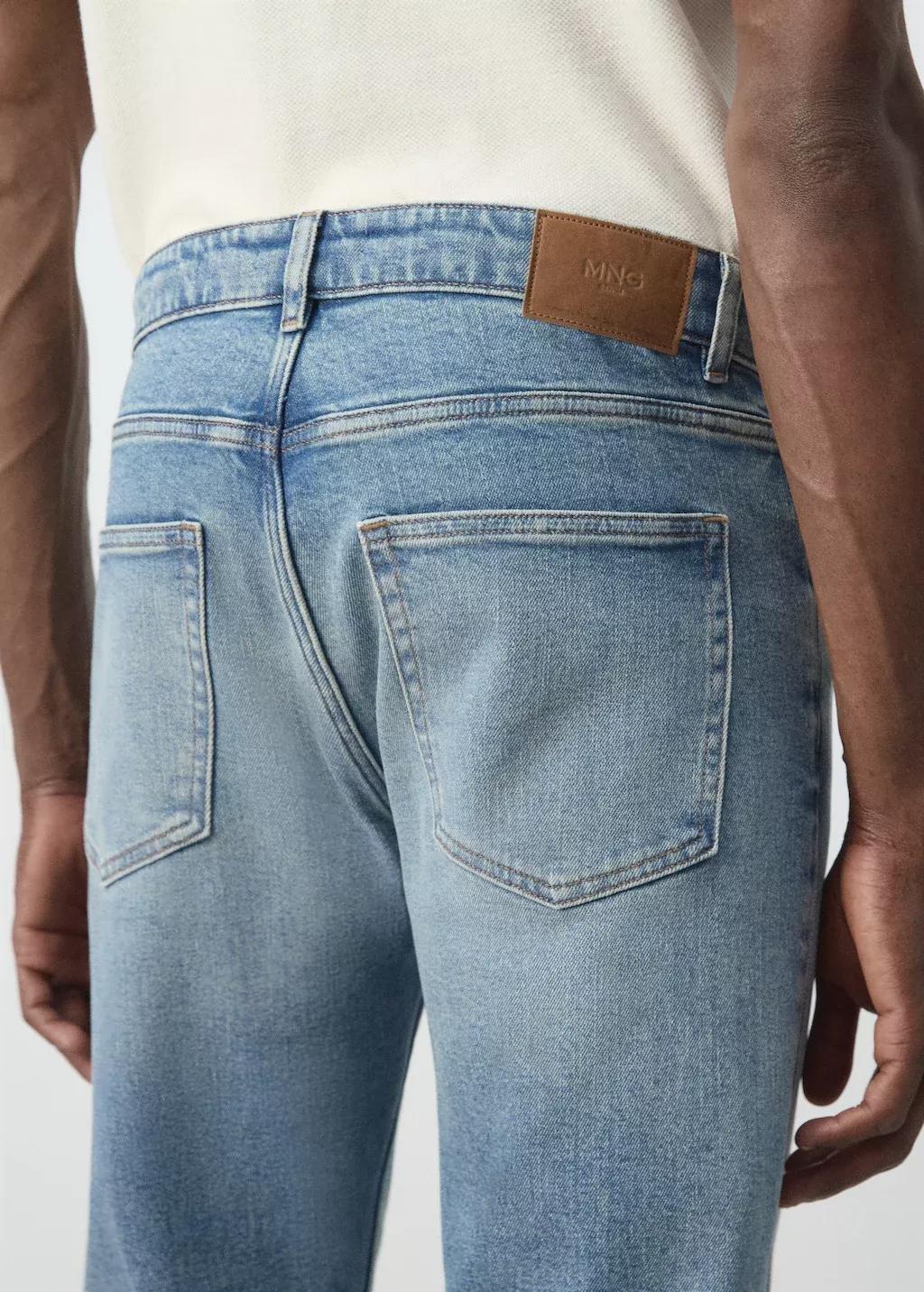 BLUE Ben cropped tapered-fit jeans, Open Blue, large image number 4