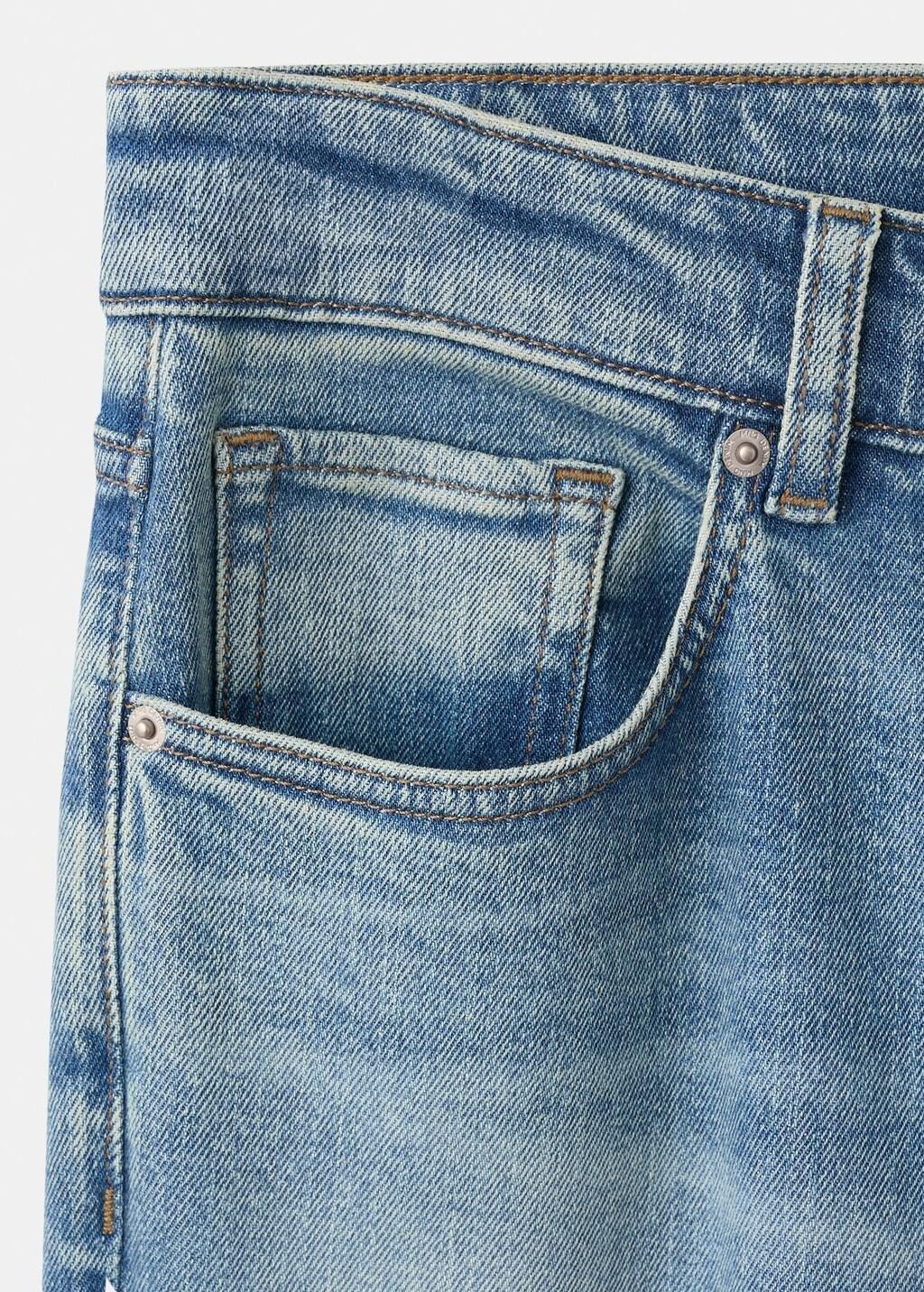 BLUE Ben cropped tapered-fit jeans, Open Blue, large image number 5