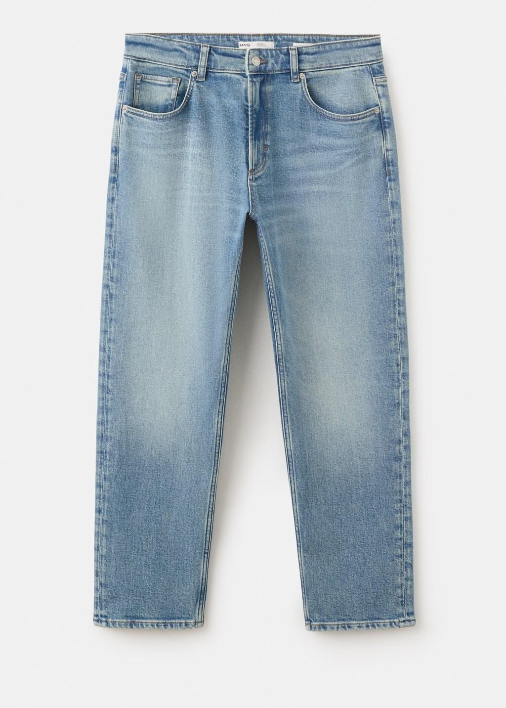 BLUE Ben cropped tapered-fit jeans, Open Blue, large image number 7