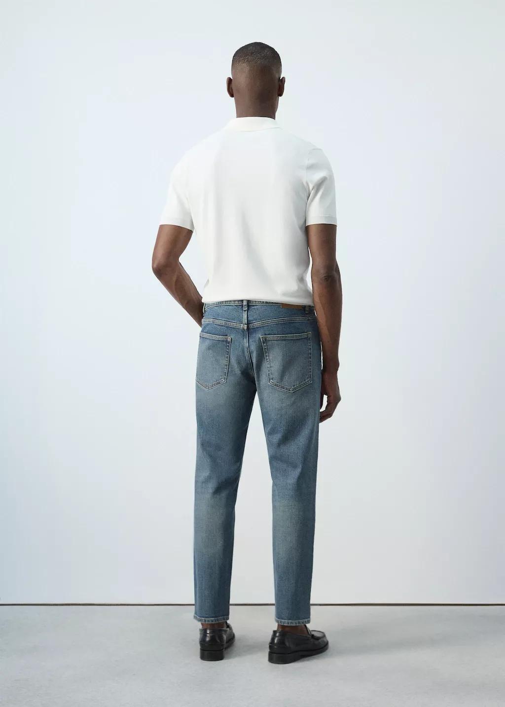 Blue Ben Cropped Tapered-Fit Jeans, 0201_DI, large image number 2