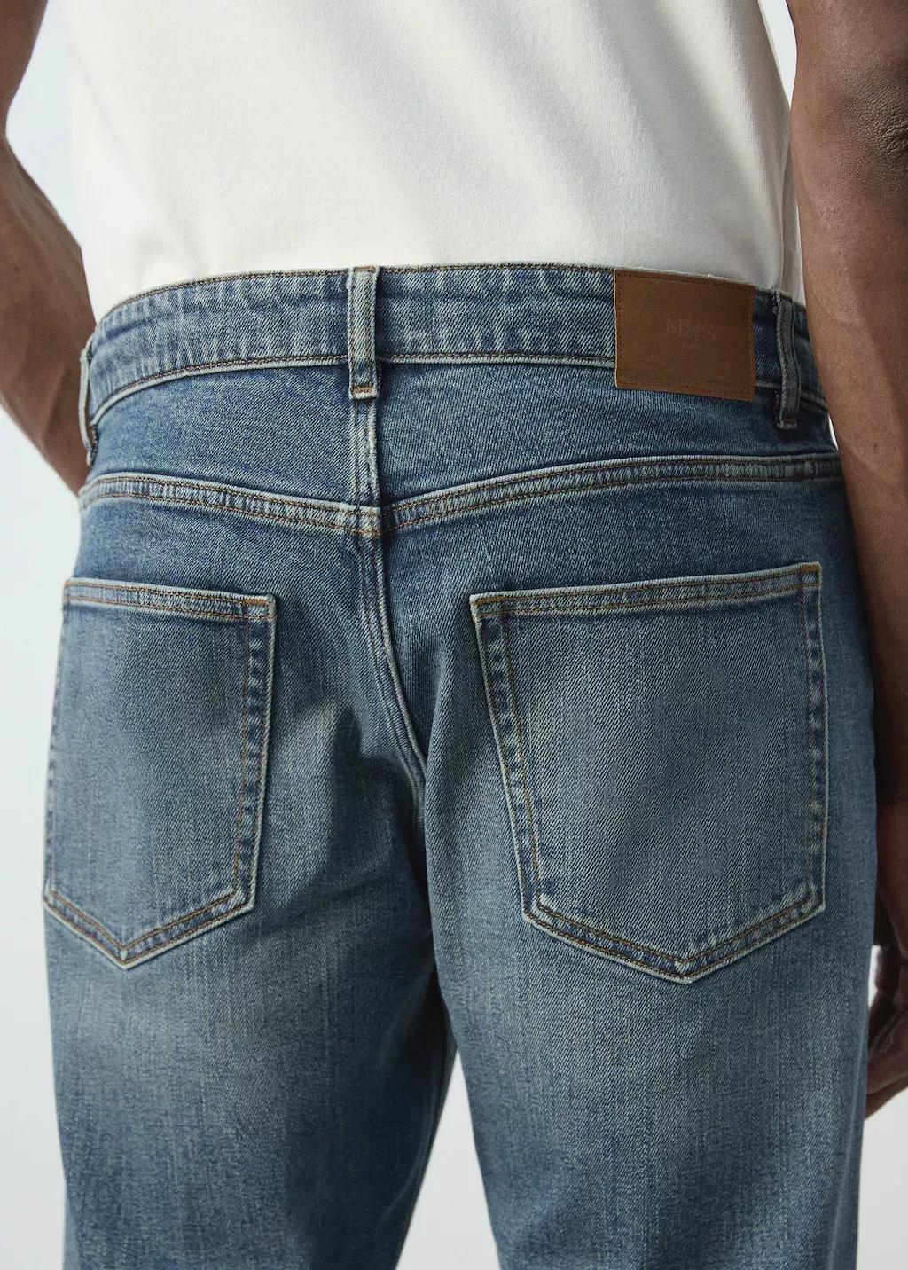 Blue Ben Cropped Tapered-Fit Jeans, 0201_DI, large image number 4