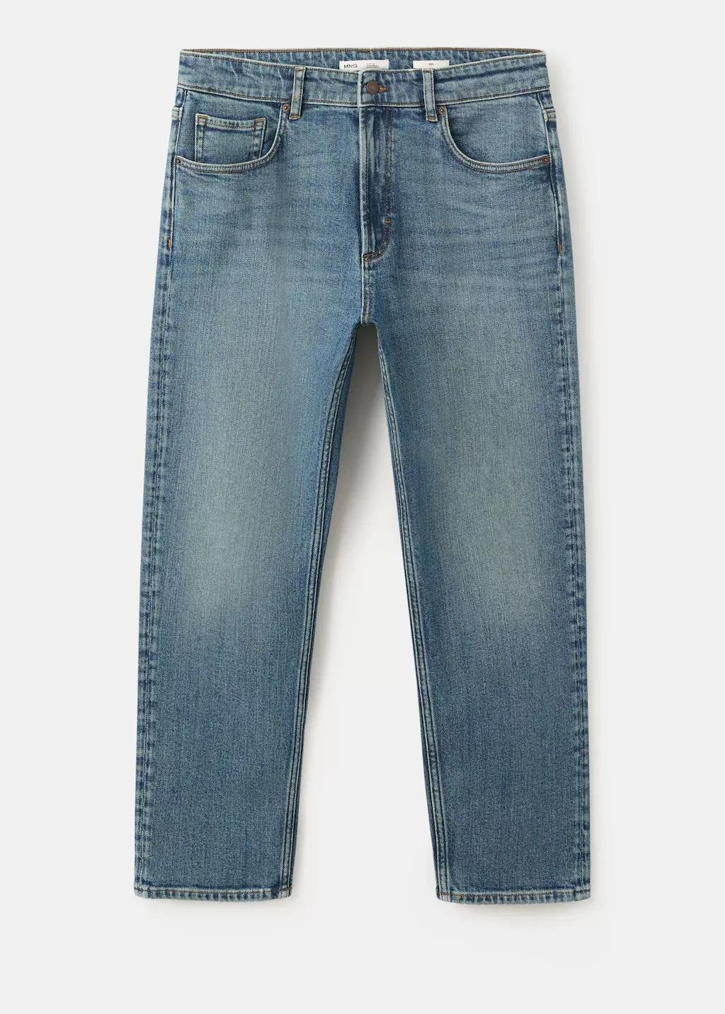 Blue Ben Cropped Tapered-Fit Jeans, 0201_DI, large image number 7