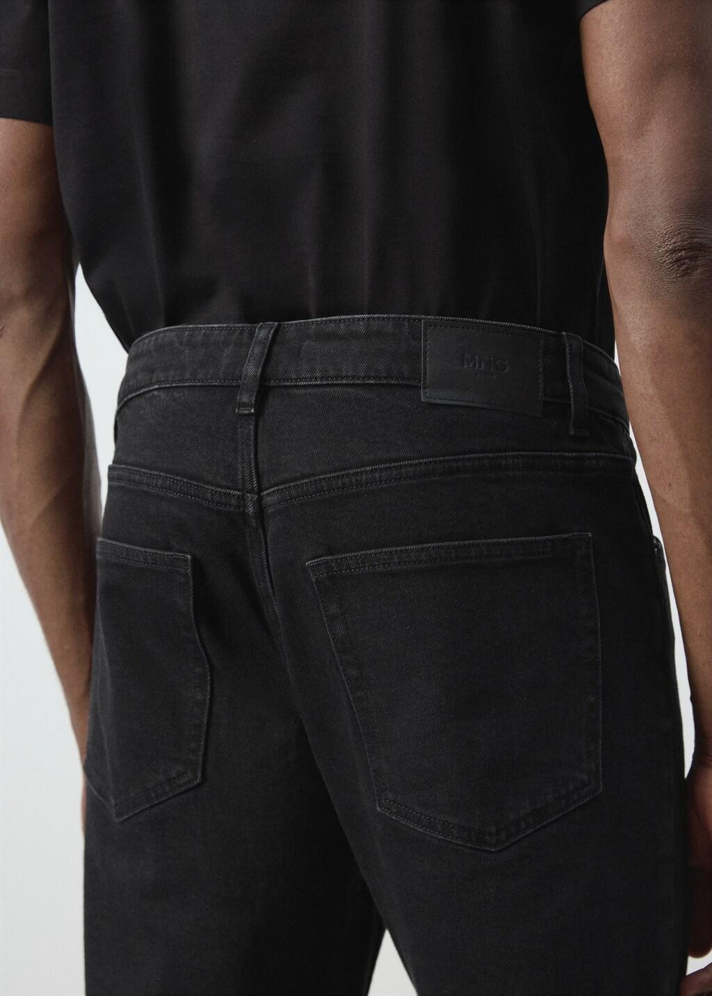 Grey Ben Cropped Tapered-Fit Jeans, Open Grey, large image number 4
