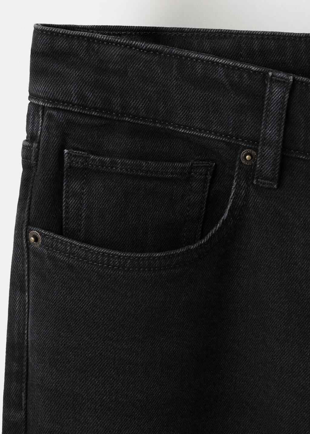 Grey Ben Cropped Tapered-Fit Jeans, Open Grey, large image number 5
