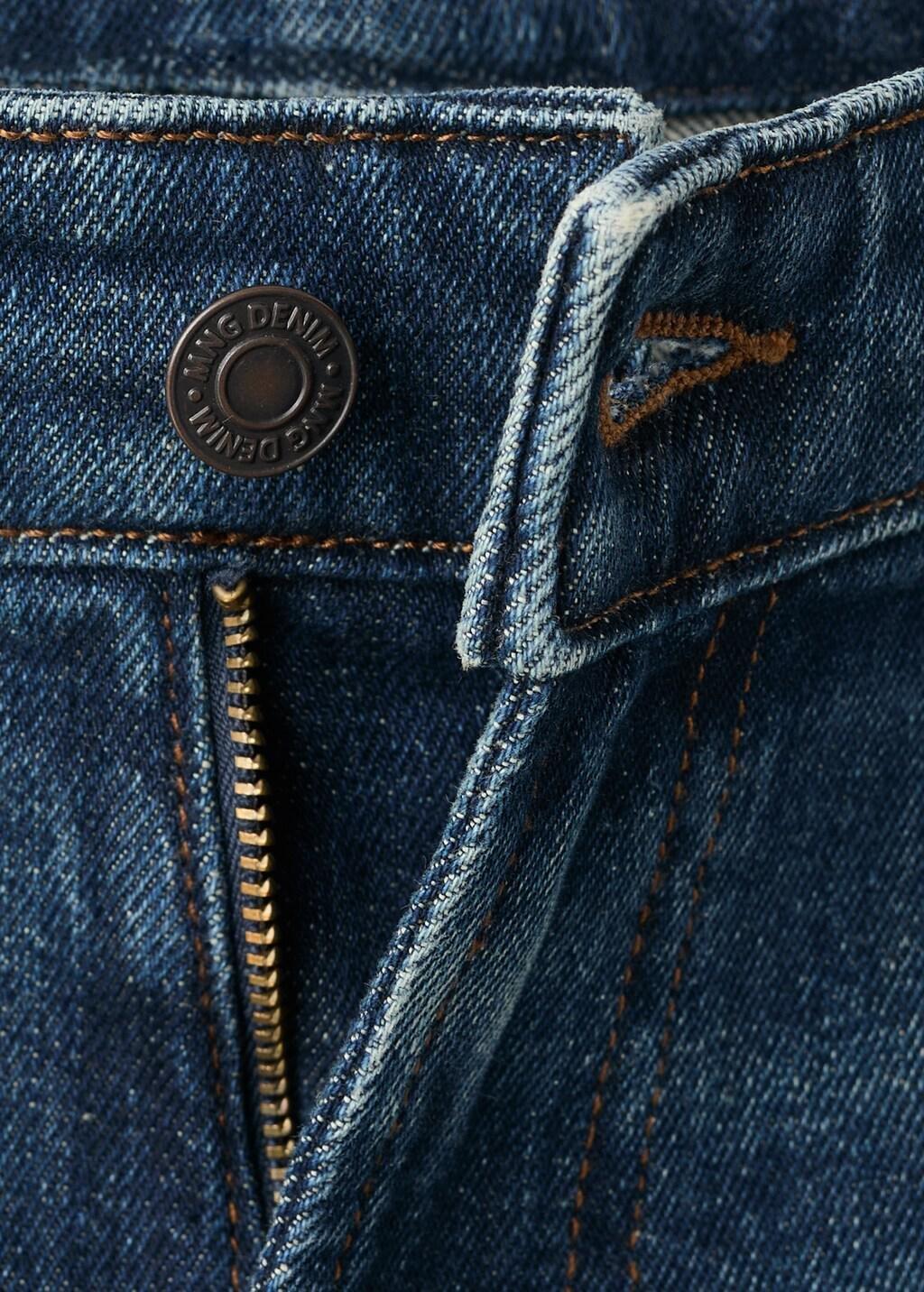 Blue Ben Cropped Tapered-Fit Jeans, Open Blue, large image number 1