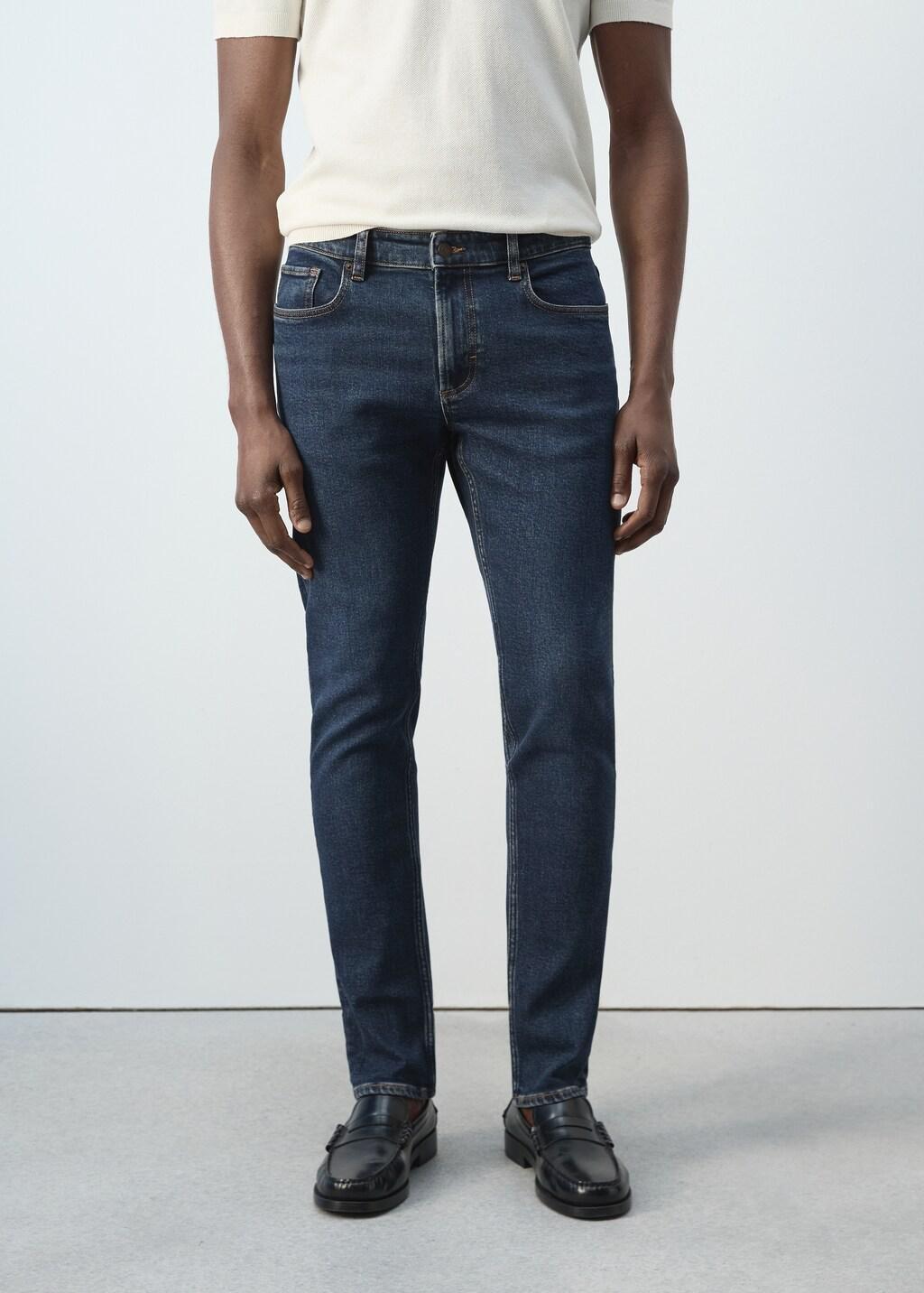 Blue Ben Cropped Tapered-Fit Jeans, Open Blue, large image number 3