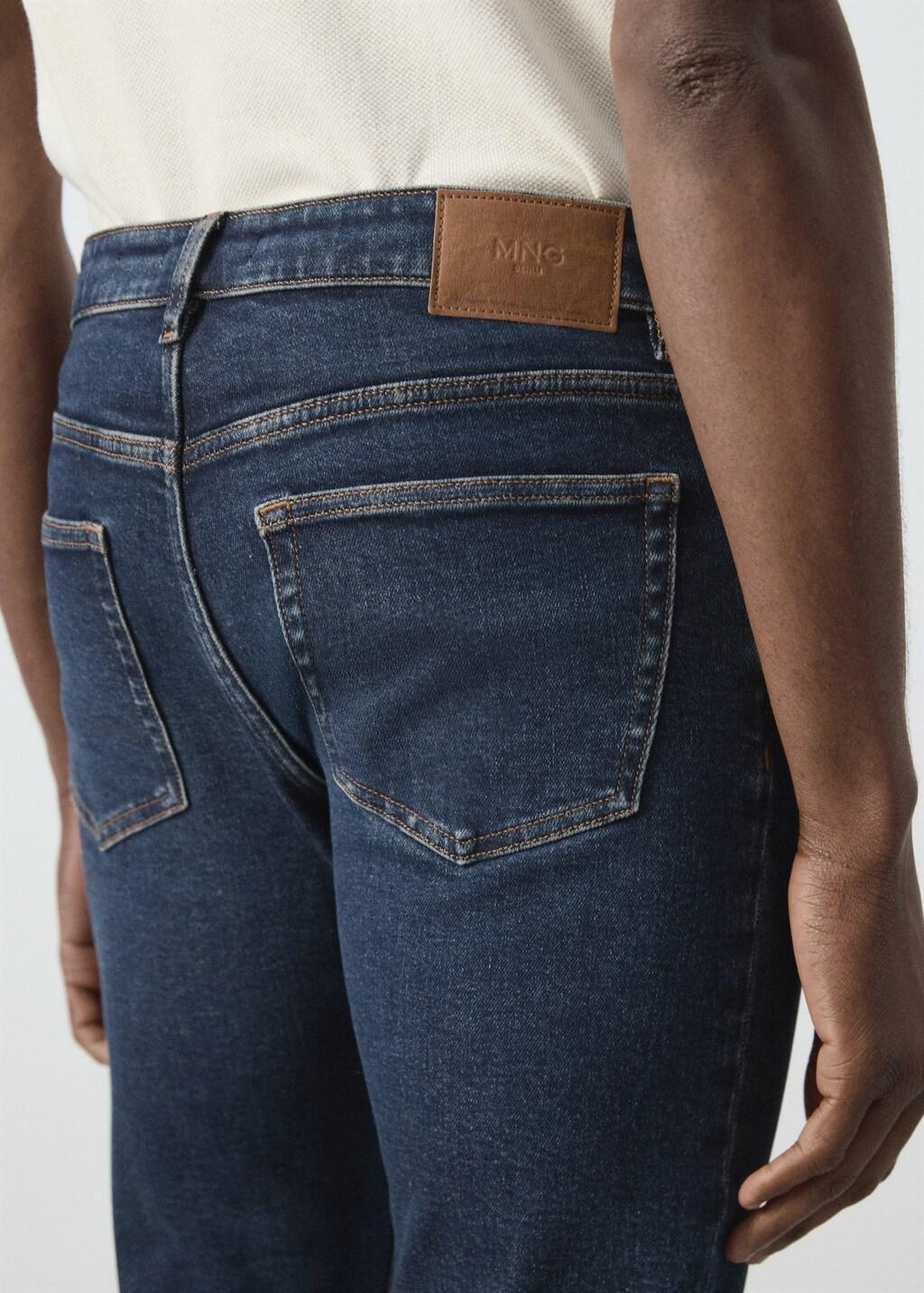 Blue Ben Cropped Tapered-Fit Jeans, Open Blue, large image number 4