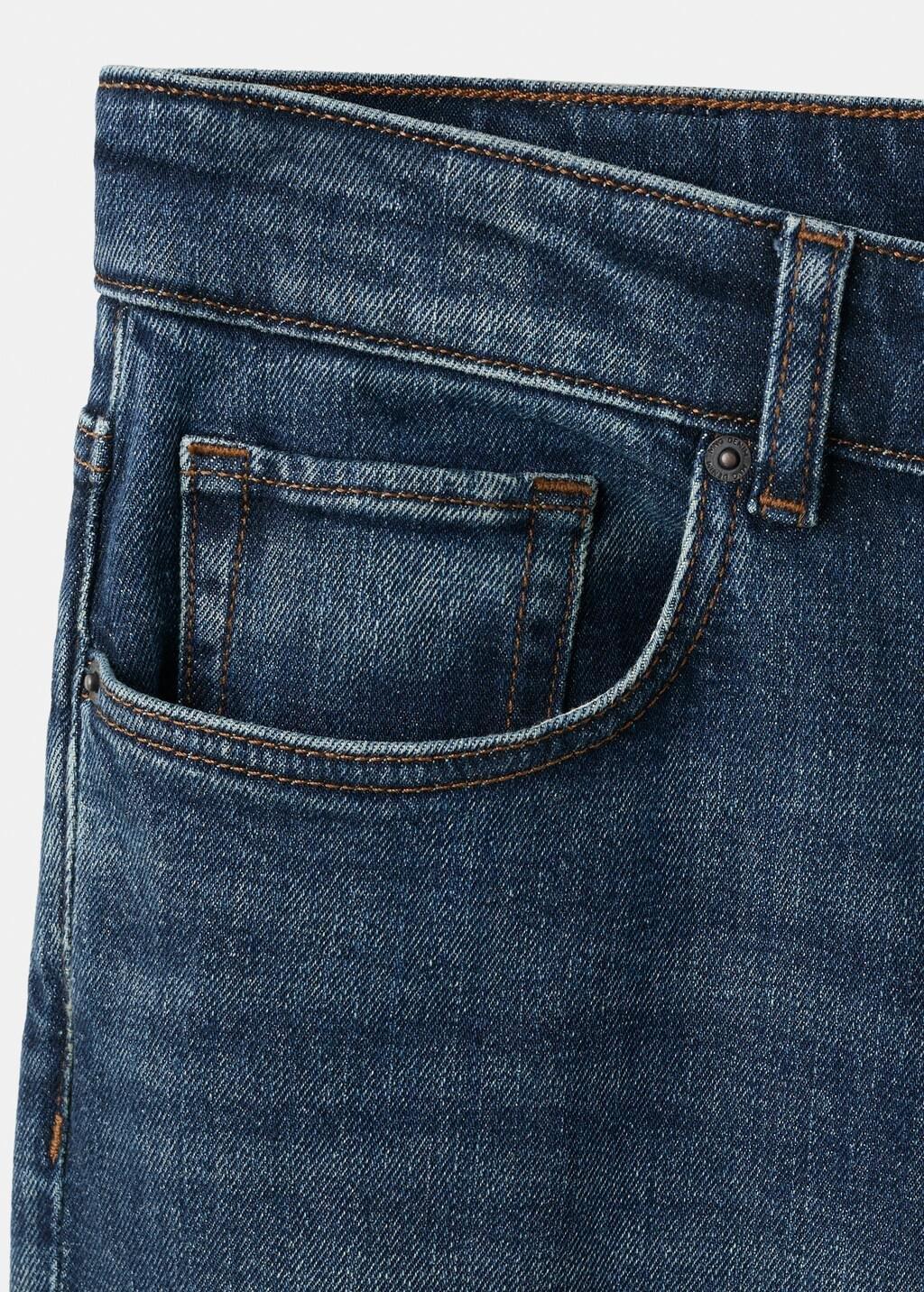 Blue Ben Cropped Tapered-Fit Jeans, Open Blue, large image number 5