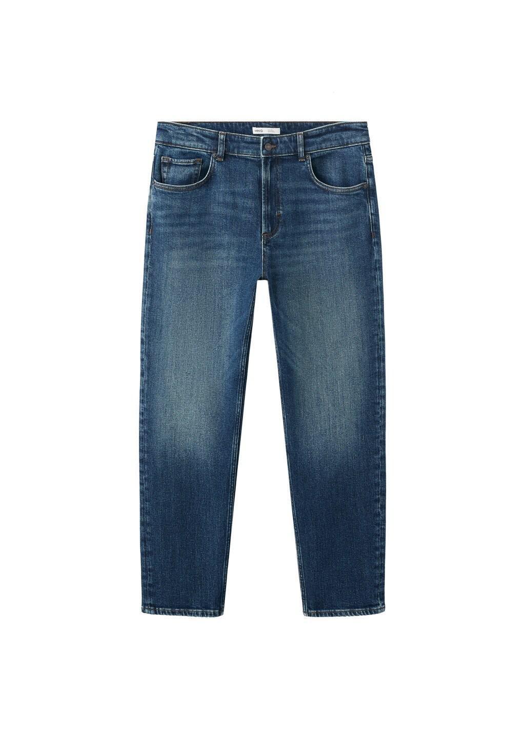 Blue Ben Cropped Tapered-Fit Jeans, Open Blue, large image number 6