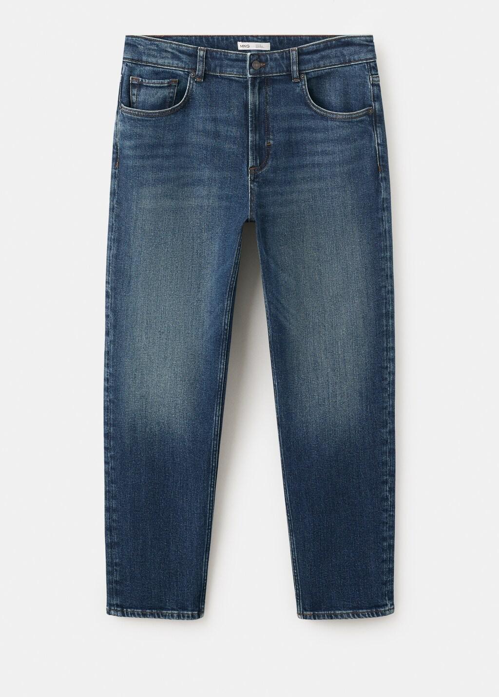 Blue Ben Cropped Tapered-Fit Jeans, Open Blue, large image number 7