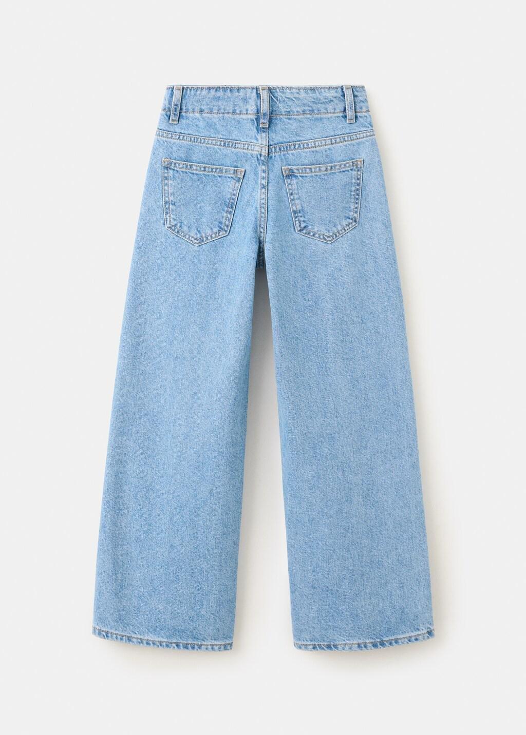 OPEN BLUE Wide-leg double-button jeans, Kids Girl, Open Blue, large image number 2