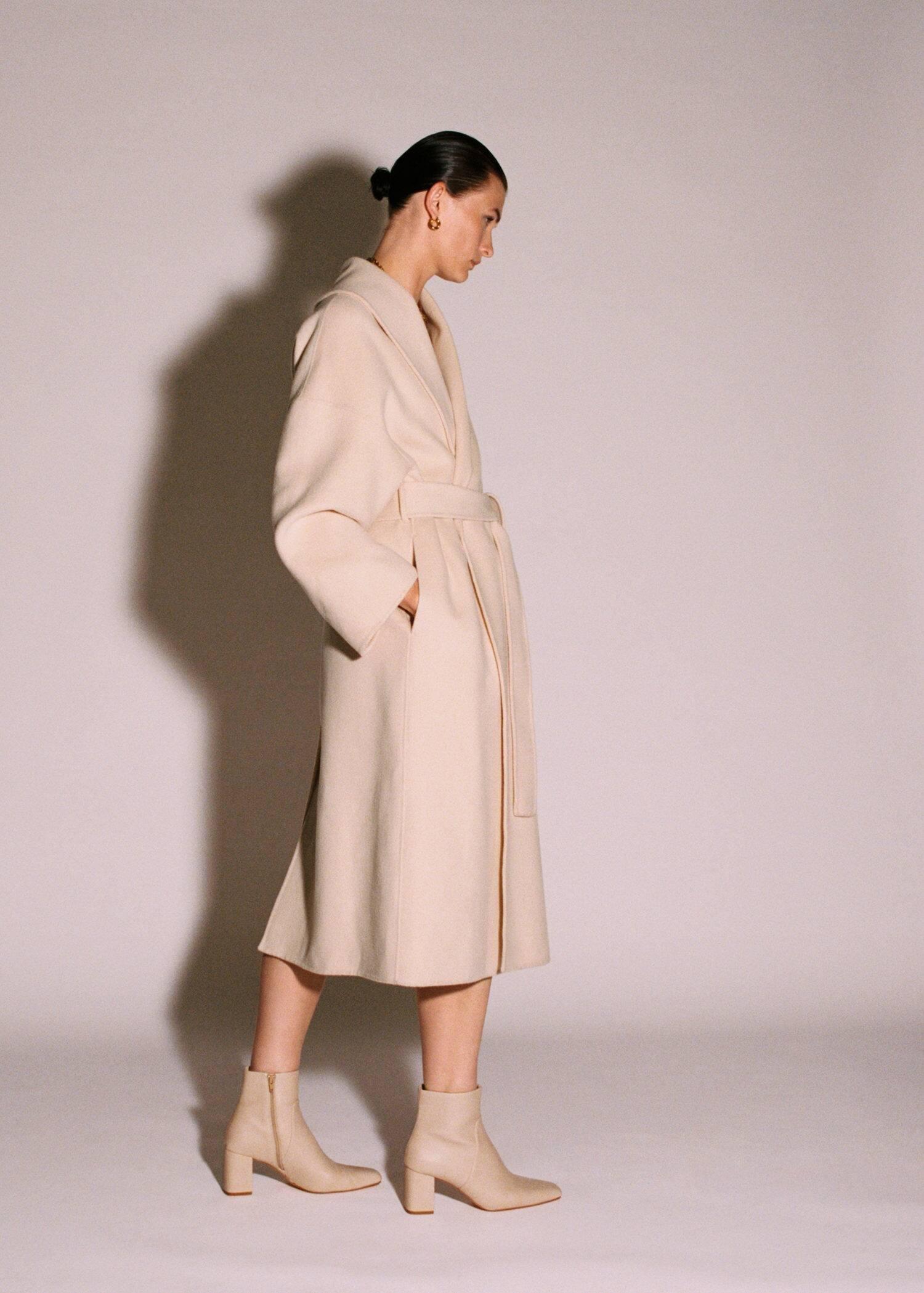 Beige Pointed Heel Ankle Boot, , large image number 4