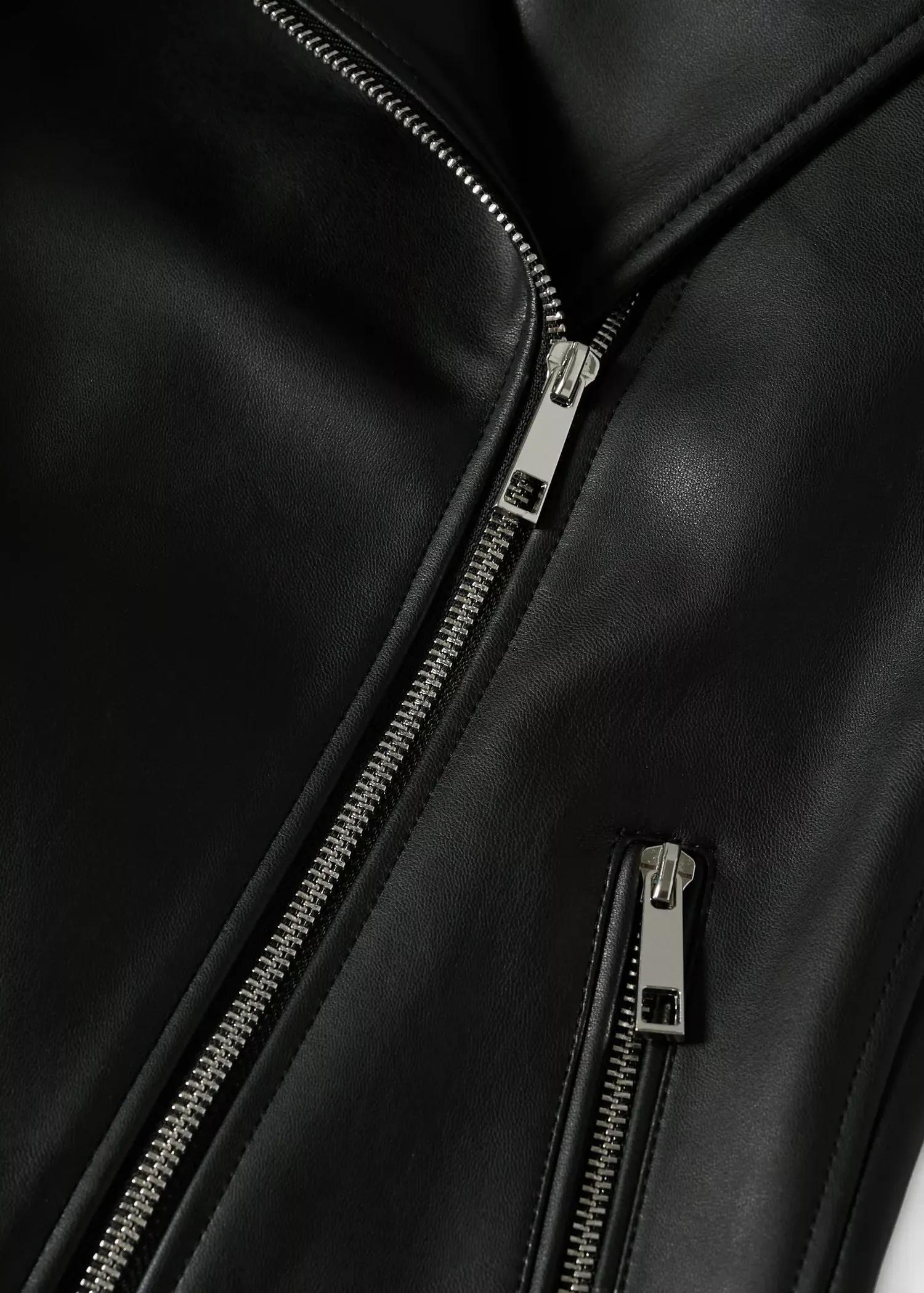 Faux-leather biker jacket, , large image number 9