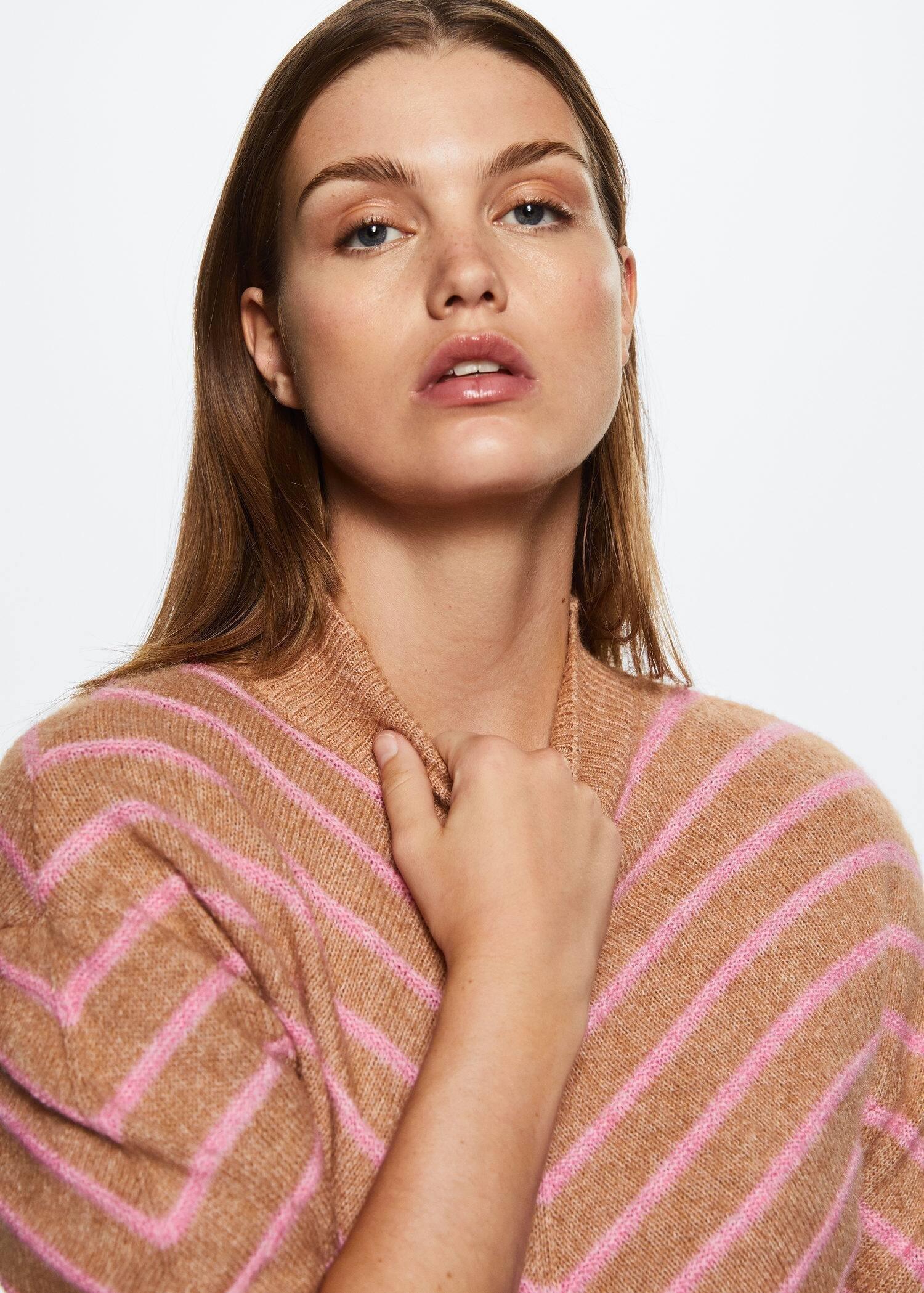 Pink Strip Printed Sweater, , large image number 2