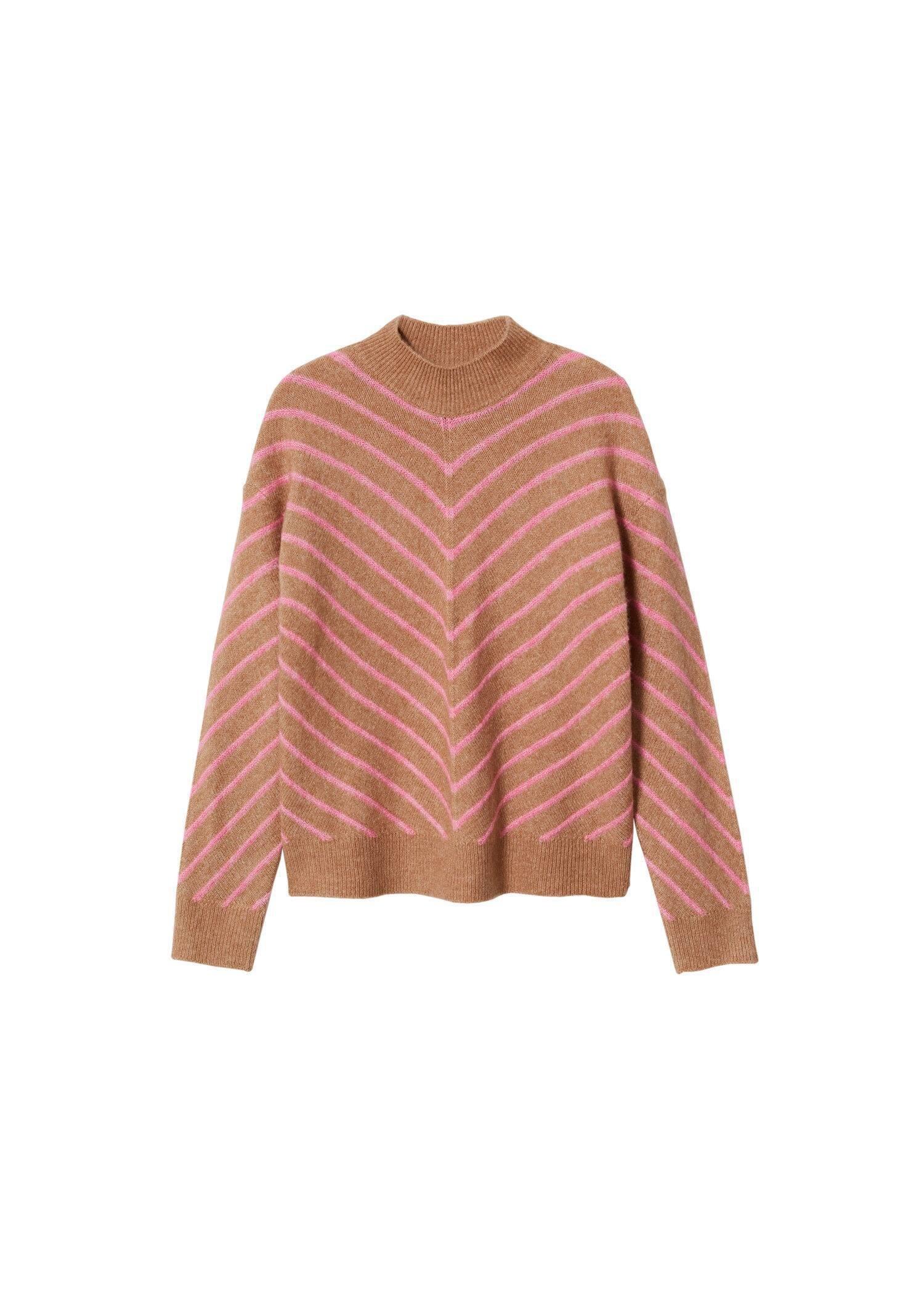 Pink Strip Printed Sweater, , large image number 6