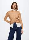 Mango - medium brown Decorative seam sweater