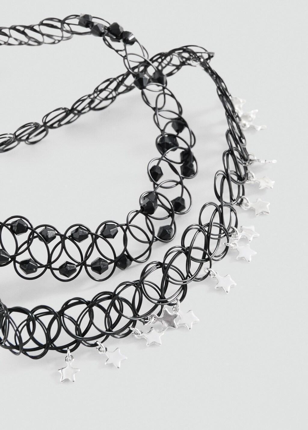 Black Chokers , Set O2, Kids Girls, Black, large image number 0