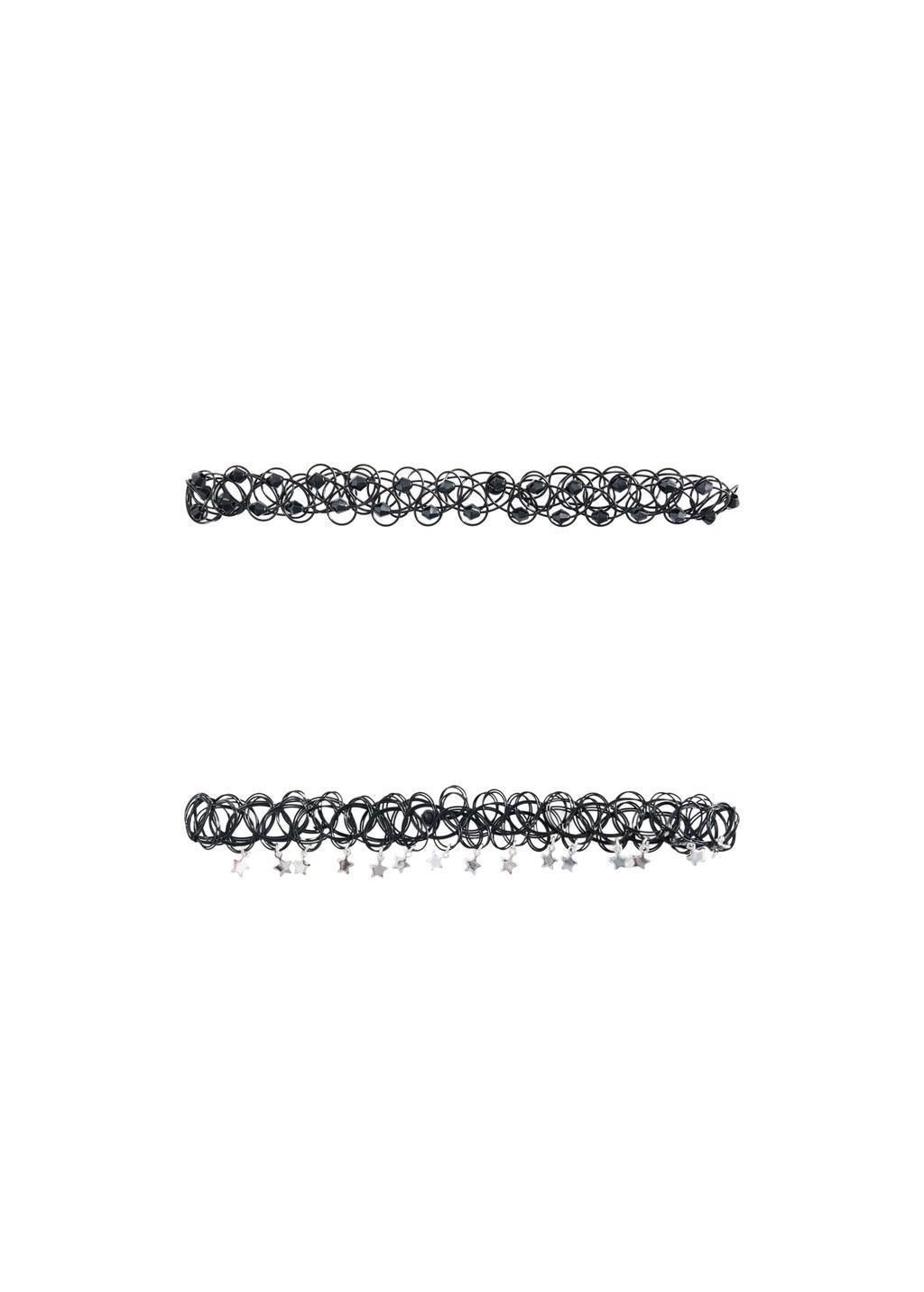 Black Chokers , Set O2, Kids Girls, Black, medium