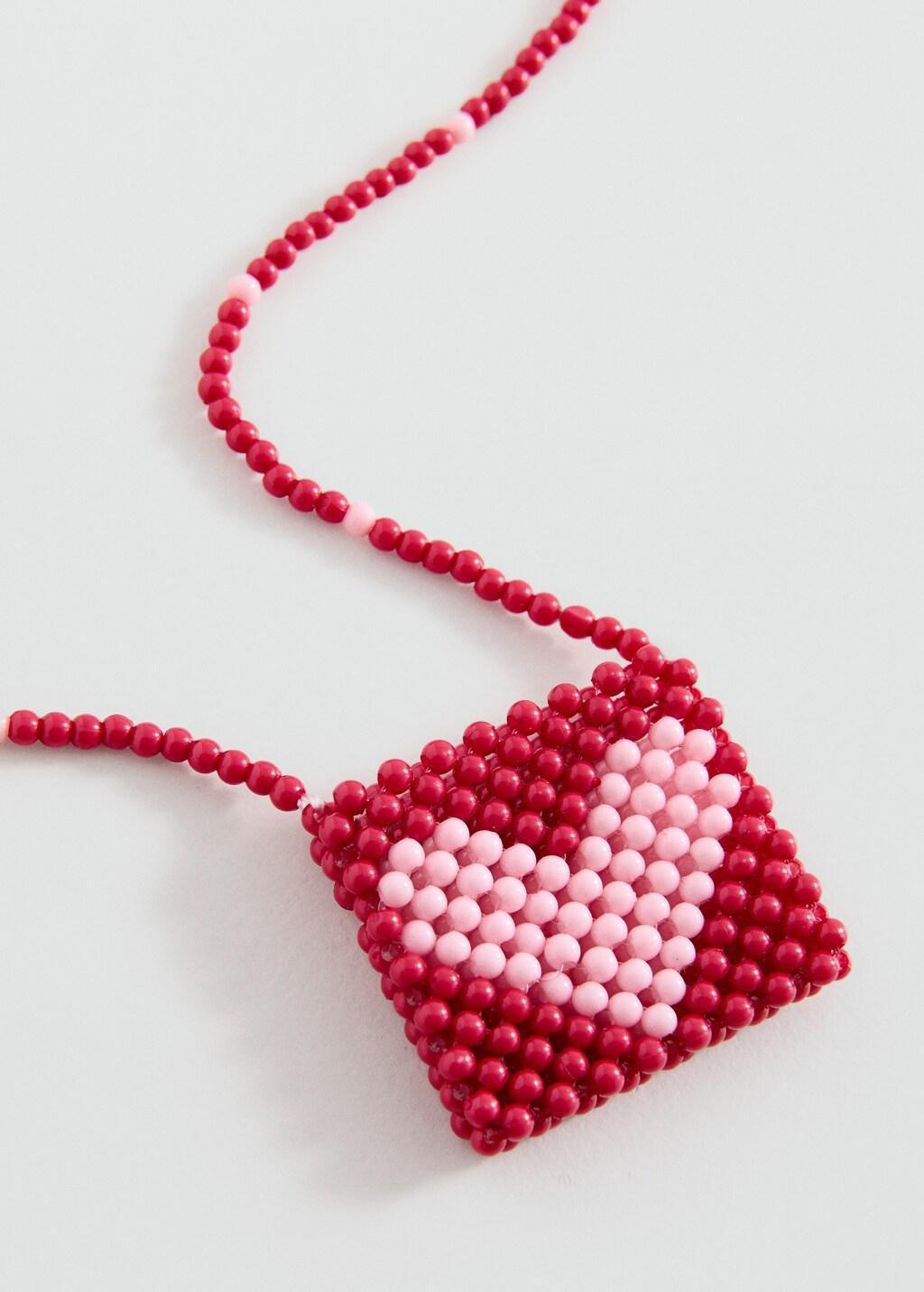 Pink Heart Pendant Necklace, Kids Girls, Pink, medium