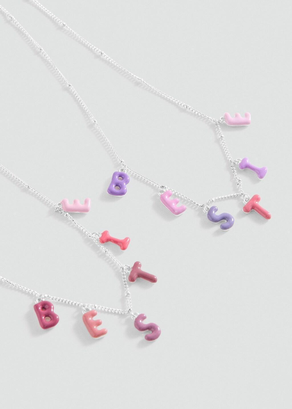 Silver Necklaces, Set Of 2, Kids Girl, Silver, large image number 0