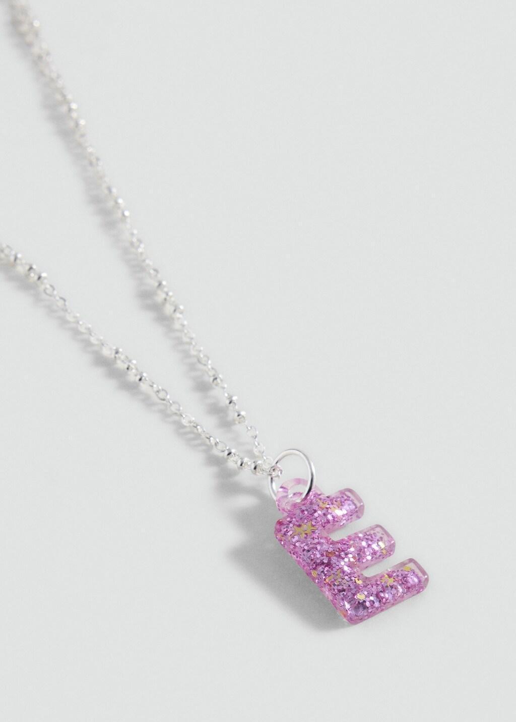 Silver Letter Pendant Necklace, Kids Girls, Silver, medium