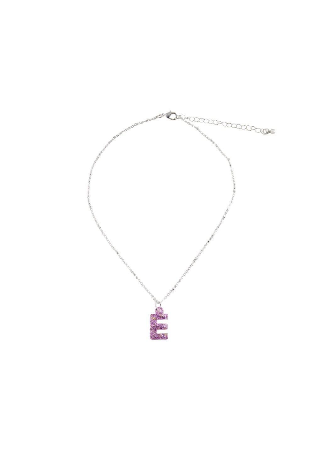 Silver Letter Pendant Necklace, Kids Girls, Silver, medium