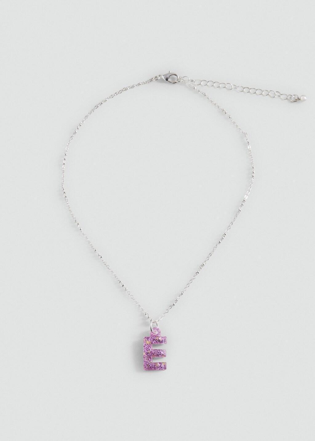 Silver Letter Pendant Necklace, Kids Girls, Silver, medium