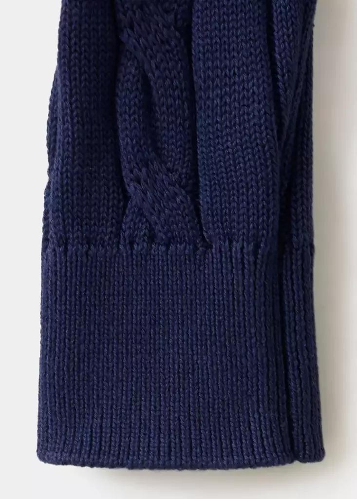 Navy Braided Knitted Sweater, Navy, large image number 7