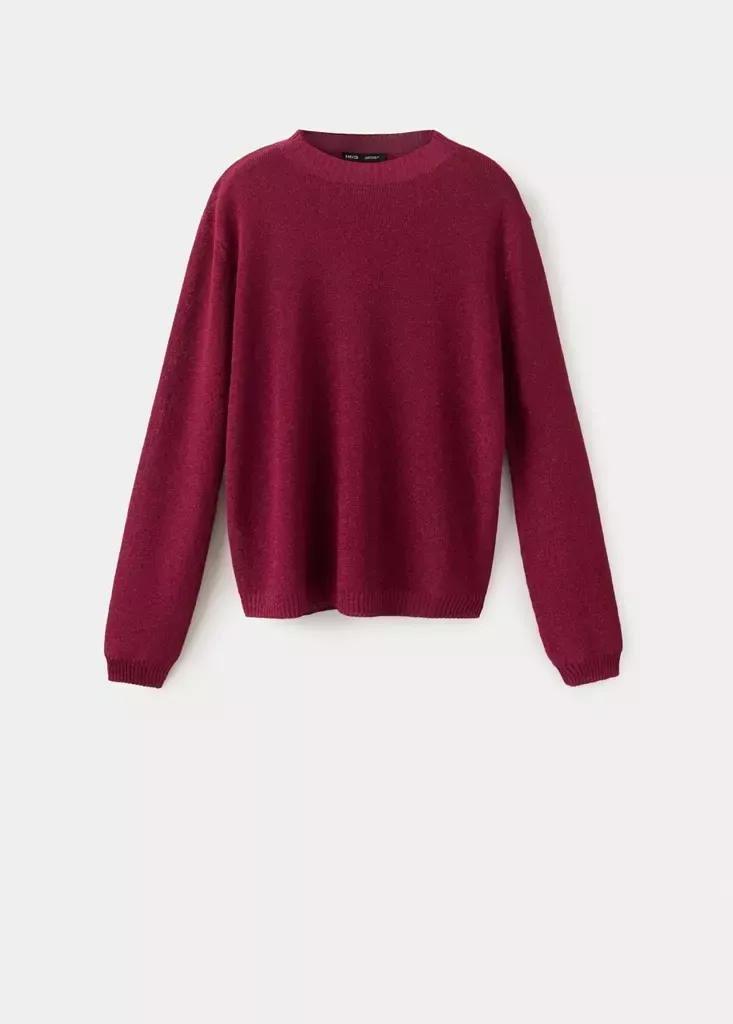 Red Lurex Knitted Sweater, Medium Red, large image number 5