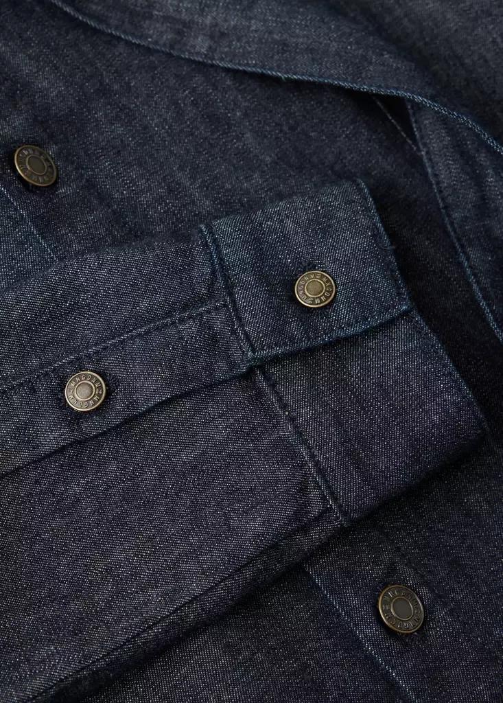 Navy Denim Shirt With Bow, Open Blue, large image number 6