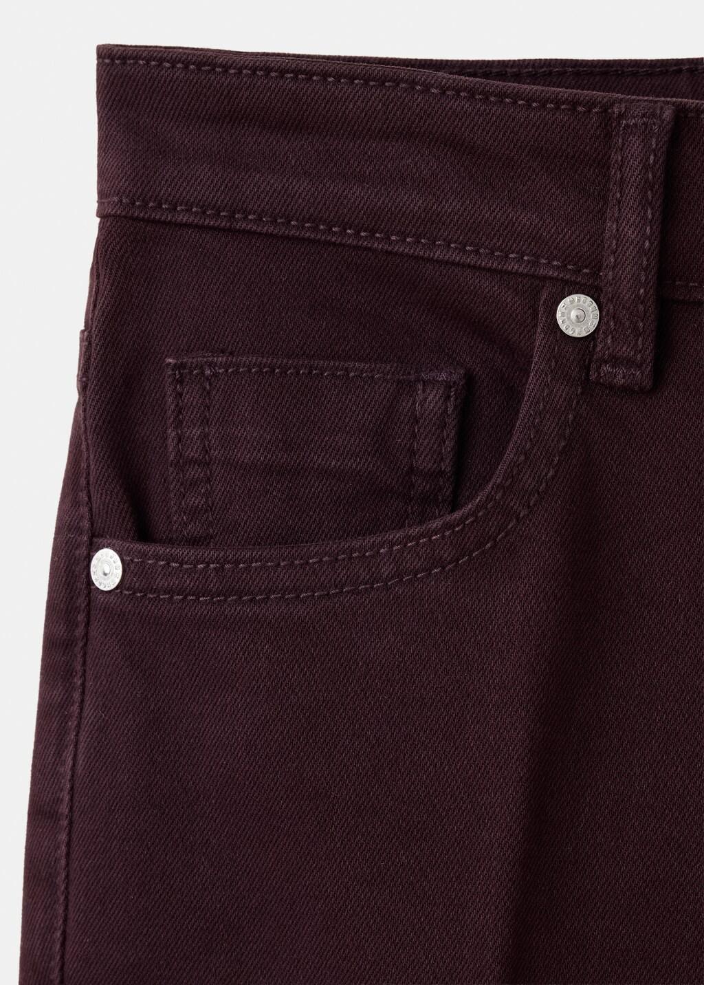Red Sienna Flared Cropped Jeans, Dark Red, large image number 3
