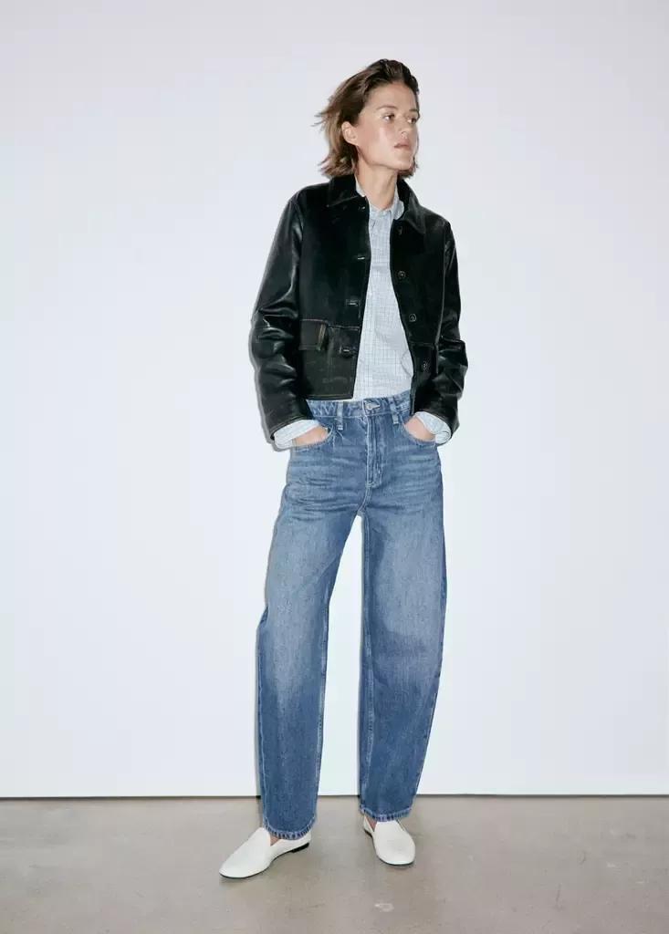 Blue High-Rise Balloon Jeans, Open Blue, medium