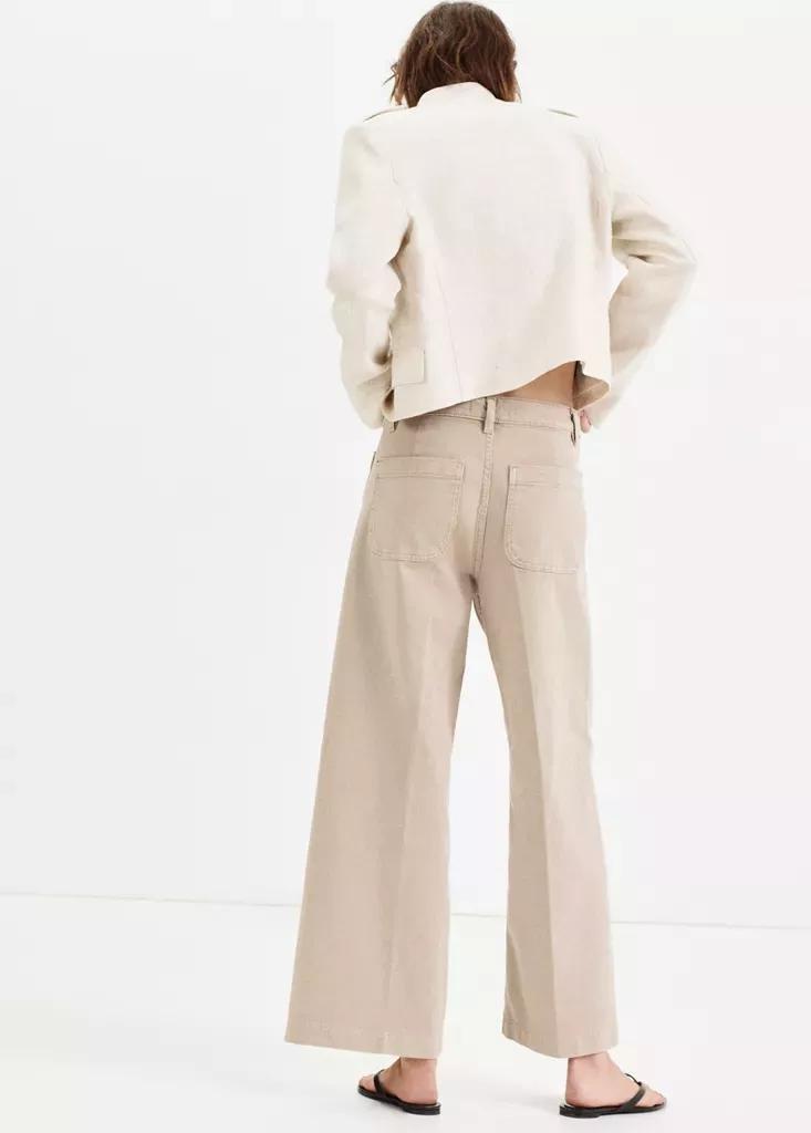 LT PASTEL BROWN Wide-leg patch pocket jeans, Light Pastel Brown, large image number 3