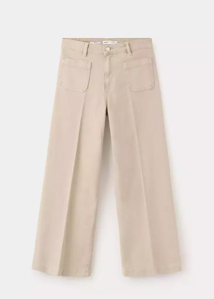 LT PASTEL BROWN Wide-leg patch pocket jeans, Light Pastel Brown, large image number 8